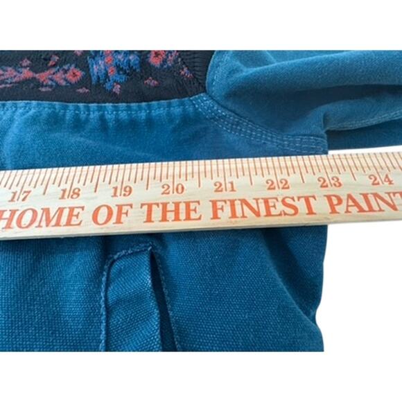 "CARHARTT" Vintage Thermal Lined Firm Duck JRO 455 Teal Blue AZTEC Jacket SZ L - Picture 12 of 16